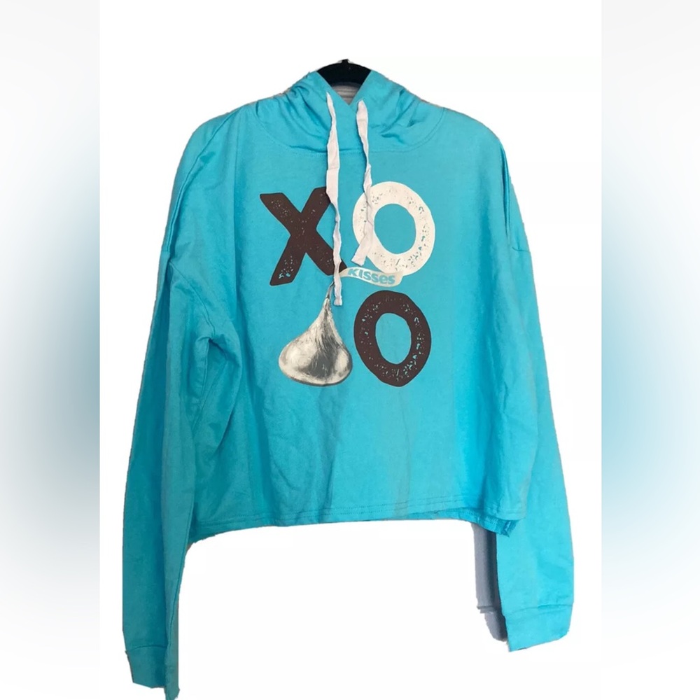Hershey’s Kisses Hoodie Top XL Blue NWT